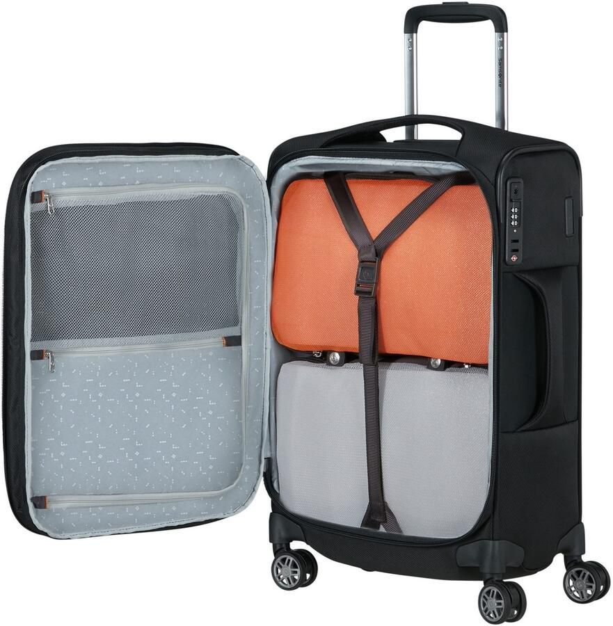 Samsonite Zachte bagage trolley RE-LITE verschillende maten en kleuren Reiskoffer TSA-slot stickervel volume uitbreiding laptopvak (set 2 stuks Met 2 pack cubes) - Foto 3