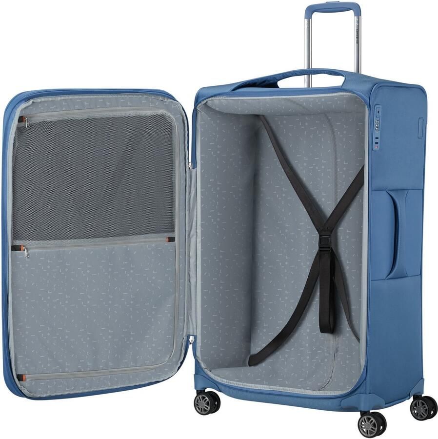 Samsonite Zachte bagage trolley RE-LITE verschillende maten en kleuren Reiskoffer TSA-slot stickervel volume uitbreiding laptopvak (set 2 stuks Met 2 pack cubes)