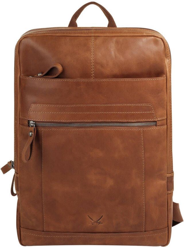 Sansibar Laptoprugzak echt leder