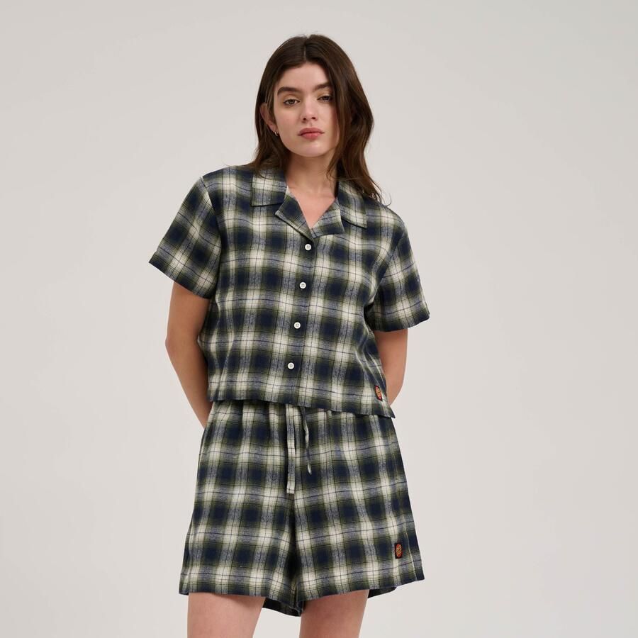 Santa Cruz T-shirt CLASSIC CHECK CROP SHIRT - Foto 4