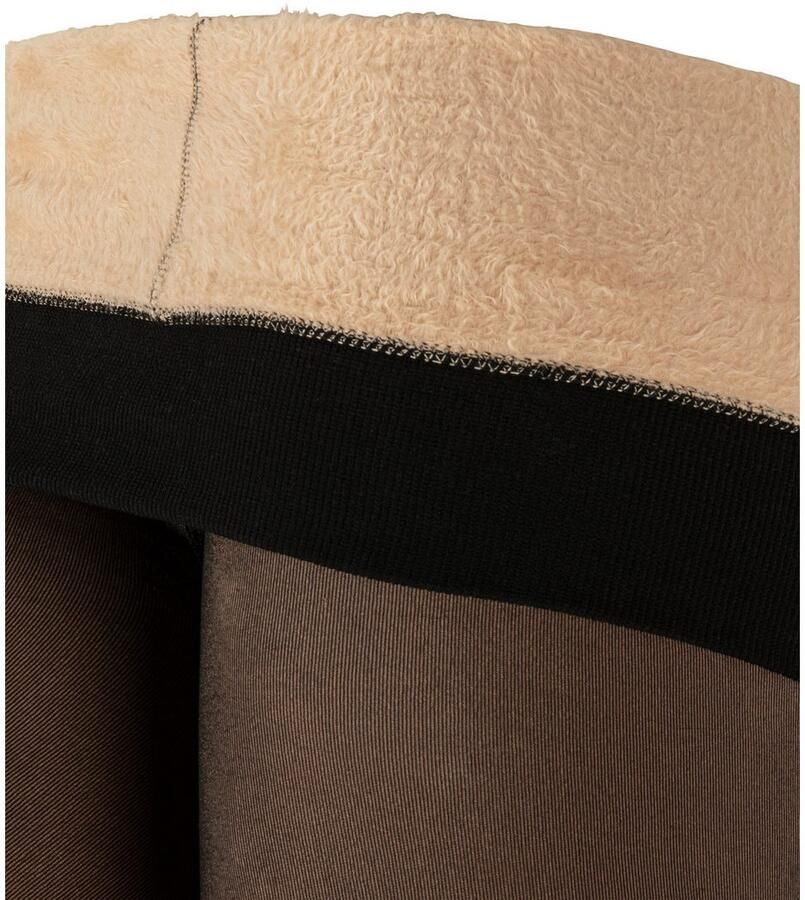 Sarlini Thermopanty DAMES FLEECE VOERING LEGGINGS in transparante look