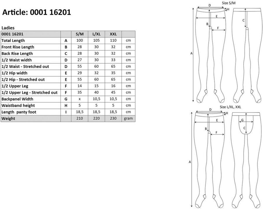 Sarlini Thermopanty DAMES FLEECE VOERING LEGGINGS in transparante look - Foto 2