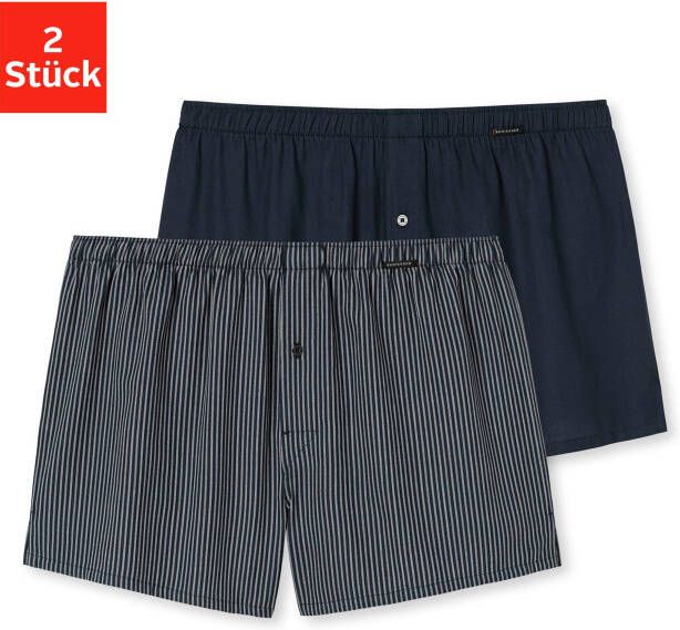 Schiesser Geweven boxershort (set 2 stuks)