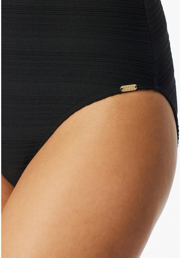 Schiesser Badpak Aqua met fijne strepenstructuur