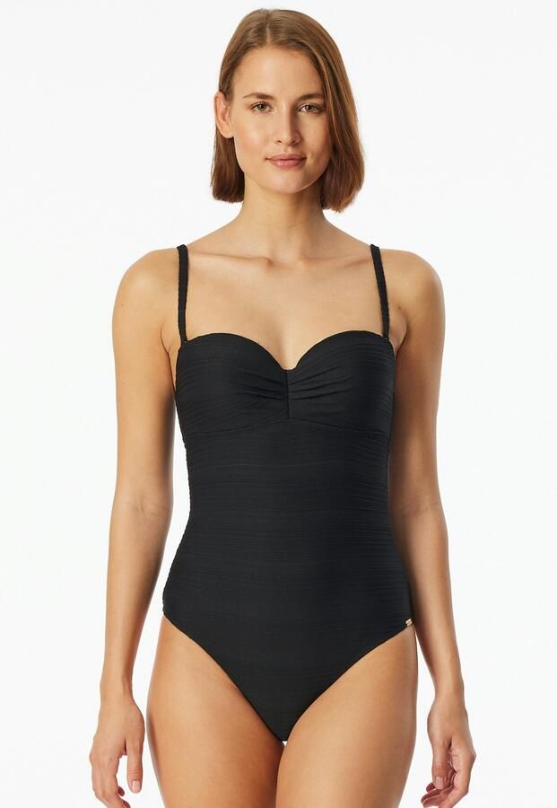 Schiesser Badpak Aqua met fijne strepenstructuur - Foto 7