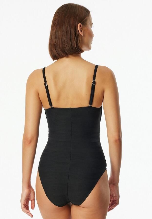 Schiesser Badpak Aqua met fijne strepenstructuur - Foto 2