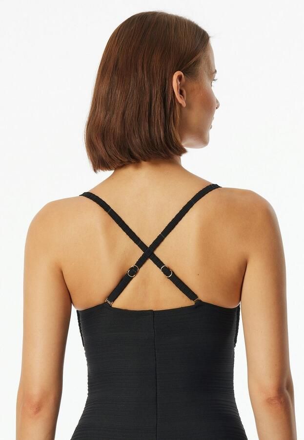 Schiesser Badpak Aqua met fijne strepenstructuur - Foto 3