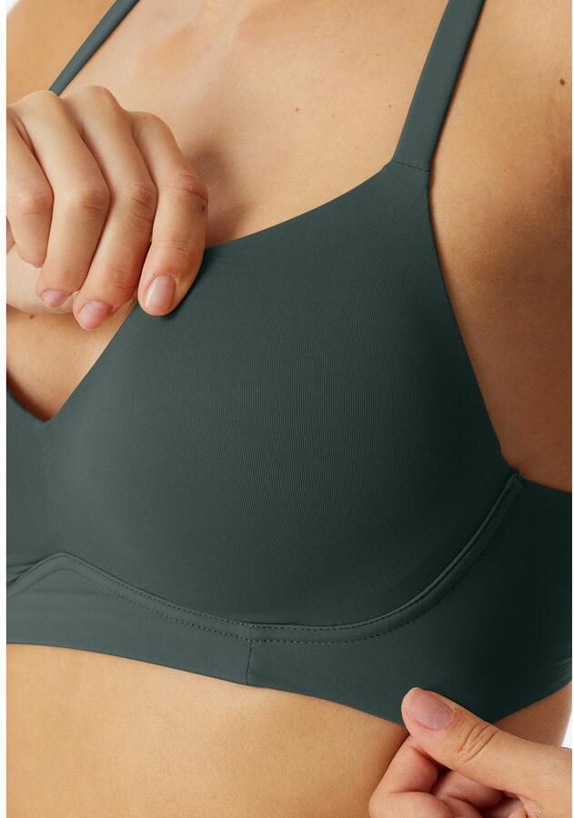 Schiesser Beugelloze-bh Unique Micro met cup verstelbare bandjes elastisch breisel - Foto 2