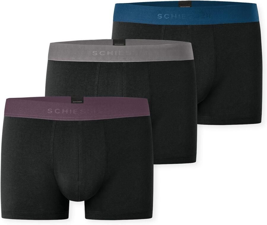 Schiesser Boxershort 95 5 Multipacks met gekleurd sportief logo-webgummiband (3 stuks) - Foto 6