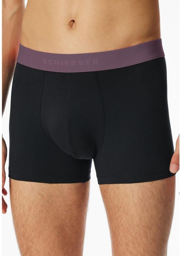 Schiesser Boxershort 95 5 Multipacks met gekleurd sportief logo-webgummiband (3 stuks)