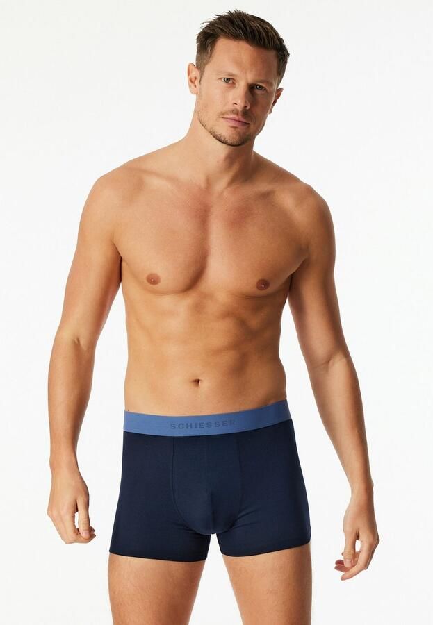 Schiesser Boxershort 95 5 Multipacks zonder gulp logoband korte pijpen (Set van 3) - Foto 3