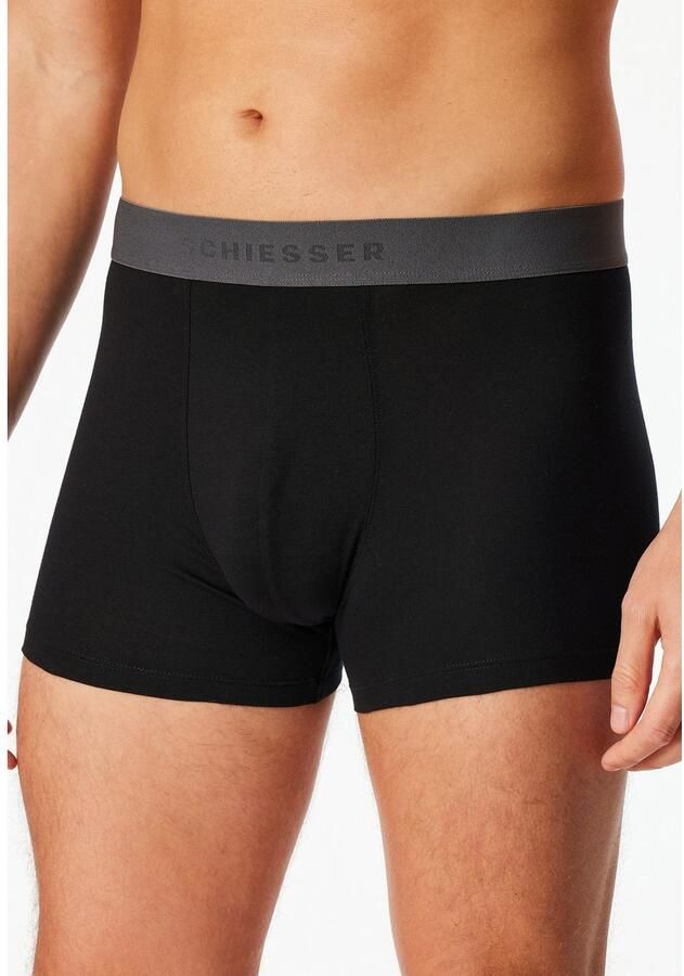 Schiesser Boxershort 95 5 Multipacks zonder gulp logoband korte pijpen (Set van 3)