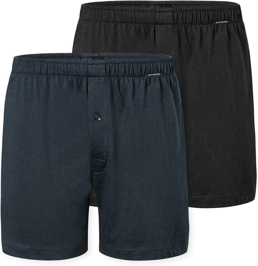 Schiesser Boxershort Multipacks losse pasvorm met opening elastische band (Set van 2) - Foto 5
