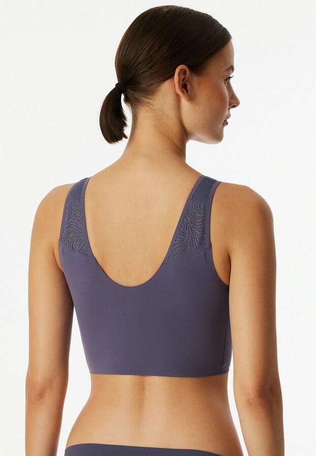 Schiesser Bustier Invisible Soft Lace uitneembare pads kanten inzetstuk v-hals - Foto 5