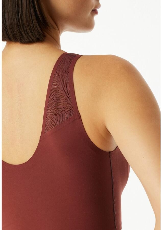 Schiesser Bustier Invisible Soft Lace uitneembare pads kanten inzetstuk v-hals - Foto 3