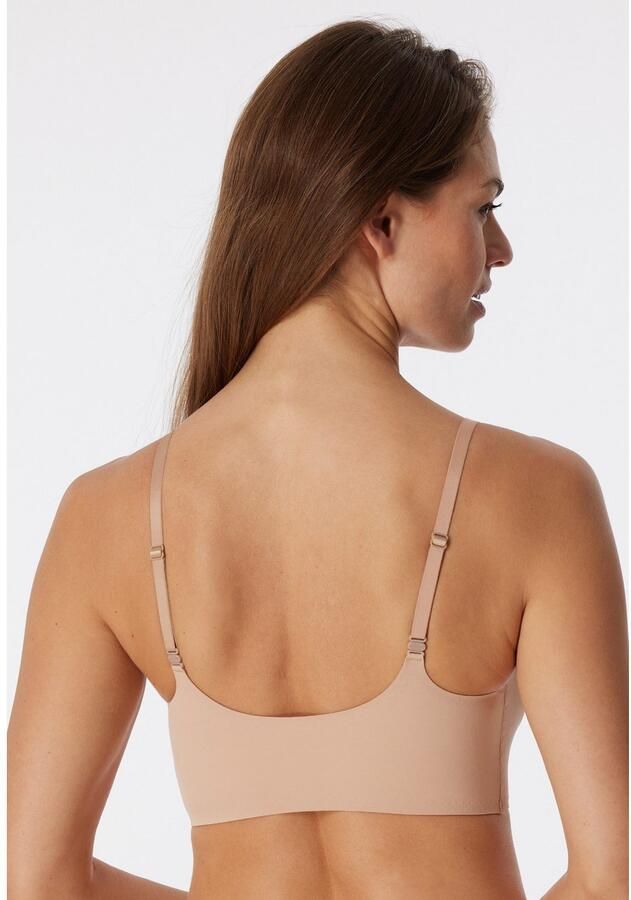 Schiesser Bustier INVISIBLE SOFT Microvezel uitneembare pads V-hals lasercut-afwerking - Foto 2