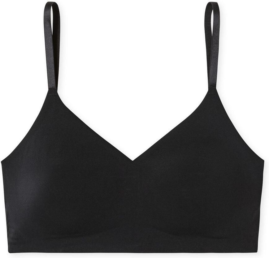 Schiesser Bustier INVISIBLE SOFT Microvezel uitneembare pads V-hals lasercut-afwerking