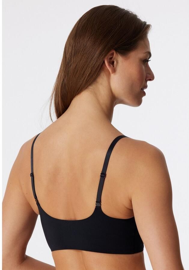 Schiesser Bustier INVISIBLE SOFT Microvezel uitneembare pads V-hals lasercut-afwerking - Foto 2