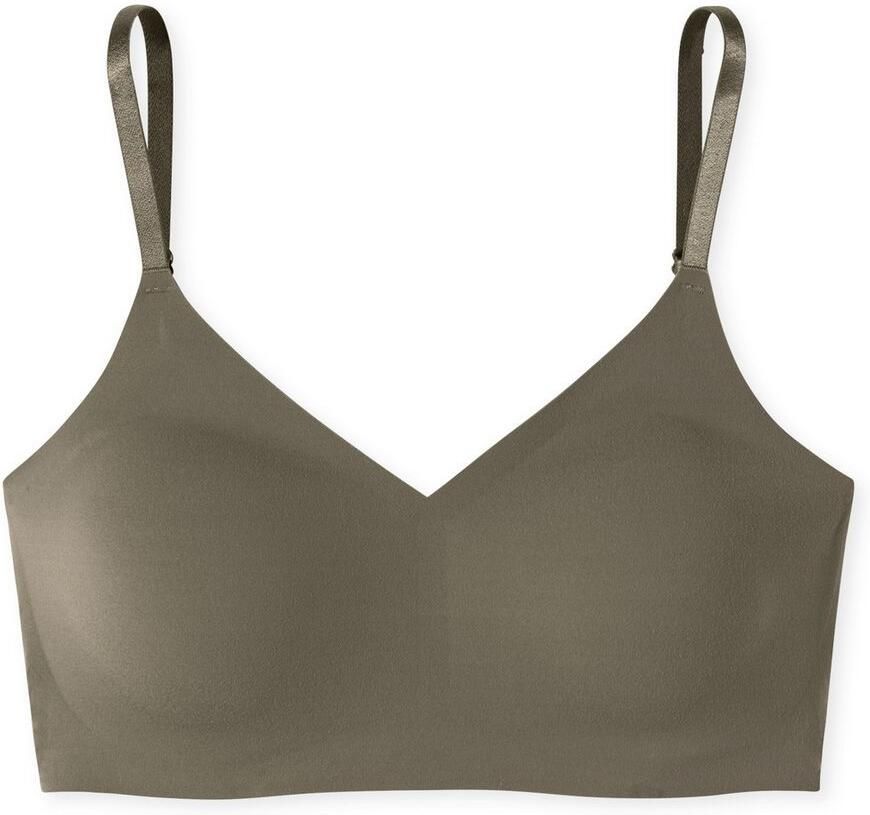 Schiesser Bustier INVISIBLE SOFT Microvezel uitneembare pads V-hals lasercut-afwerking