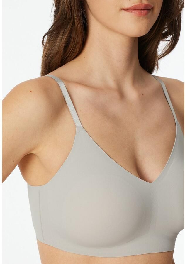 Schiesser Bustier INVISIBLE SOFT Microvezel uitneembare pads V-hals lasercut-afwerking - Foto 2