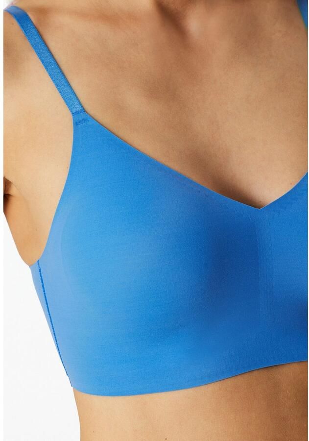 Schiesser Bustier INVISIBLE SOFT Microvezel uitneembare pads V-hals lasercut-afwerking - Foto 2