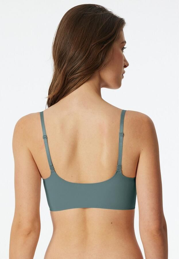 Schiesser Bustier INVISIBLE SOFT Microvezel uitneembare pads V-hals lasercut-afwerking - Foto 5