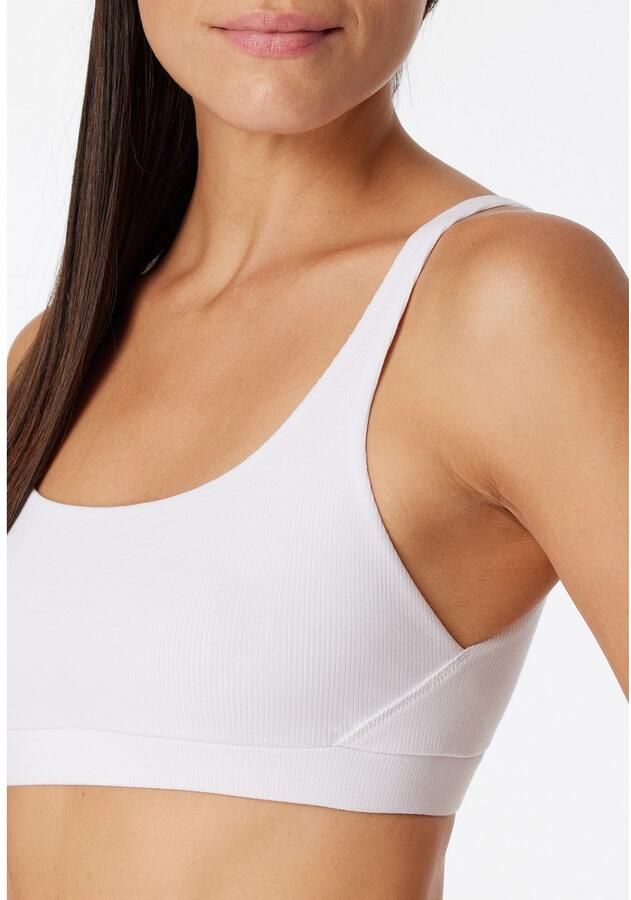Schiesser Bustier Pure Rib zacht ondersteunende onderborstband dubbelrib-kwaliteit elastisch - Foto 2