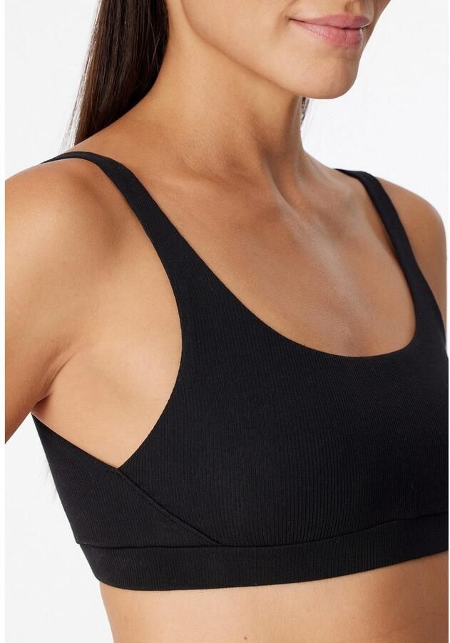Schiesser Bustier Pure Rib zacht ondersteunende onderborstband dubbelrib-kwaliteit elastisch - Foto 2