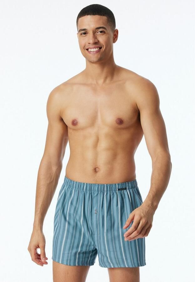 Schiesser Geweven boxershort Boxershorts Multipacks met functionele knoopsluiting en zichtbare knop (2 stuks Set van 2) - Foto 3