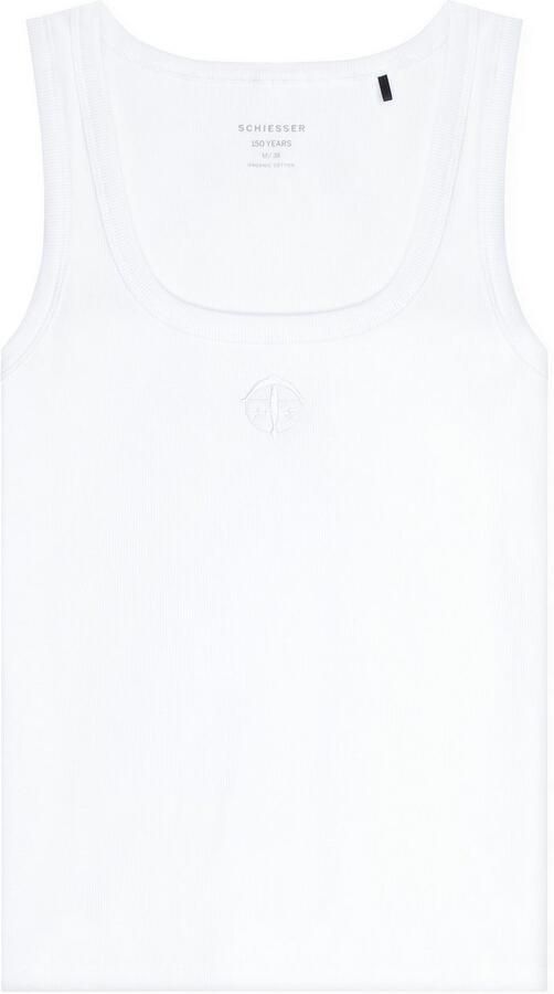 Schiesser Hemd 150 YEARS diepe ronde halslijn dubbelrib katoenmix - Foto 5