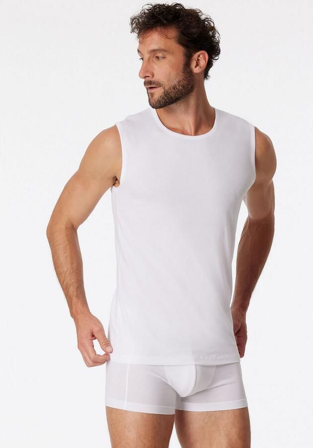 Schiesser Hemd 95 5 met comfortabele ronde hals (2 stuks Set van 2)