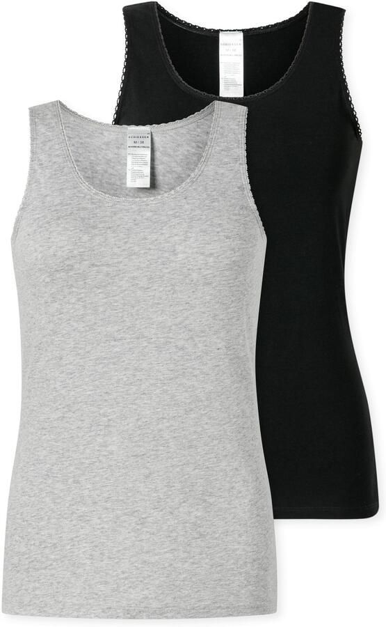 Schiesser Hemd Modern Multipacks met smalle kanten band single jersey comfortabel (Set van 2) - Foto 6