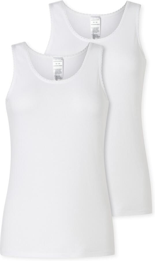 Schiesser Hemd Modern Multipacks met smalle kanten band single jersey comfortabel (Set van 2) - Foto 6