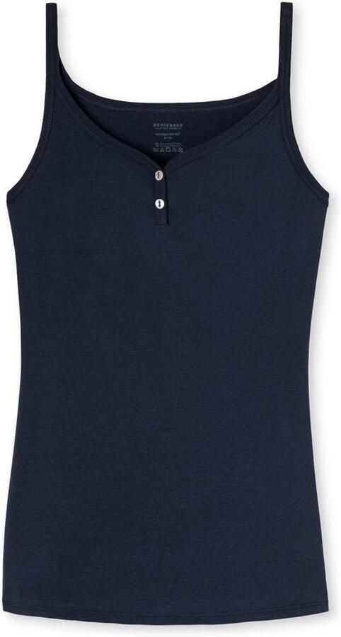 Schiesser Hemd Natuurlijke schoonheid Parelmoeren knoopsluiting smalle bandjes zacht heupbedekkend - Foto 6