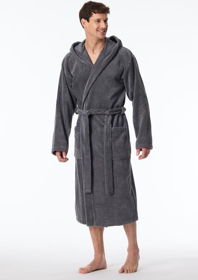 Schiesser Herenbadjas Essentials in zachte comfortabele frottee-kwaliteit - Foto 6