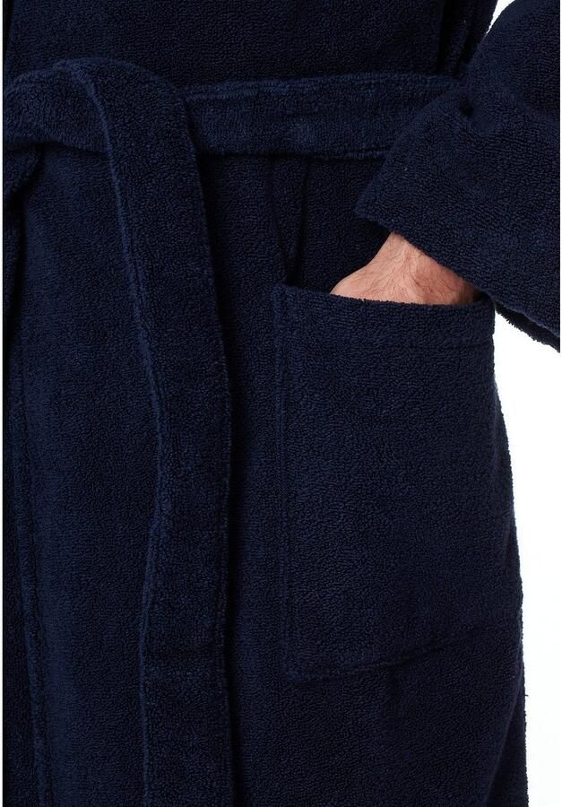 Schiesser Herenbadjas Essentials in zachte comfortabele frottee-kwaliteit