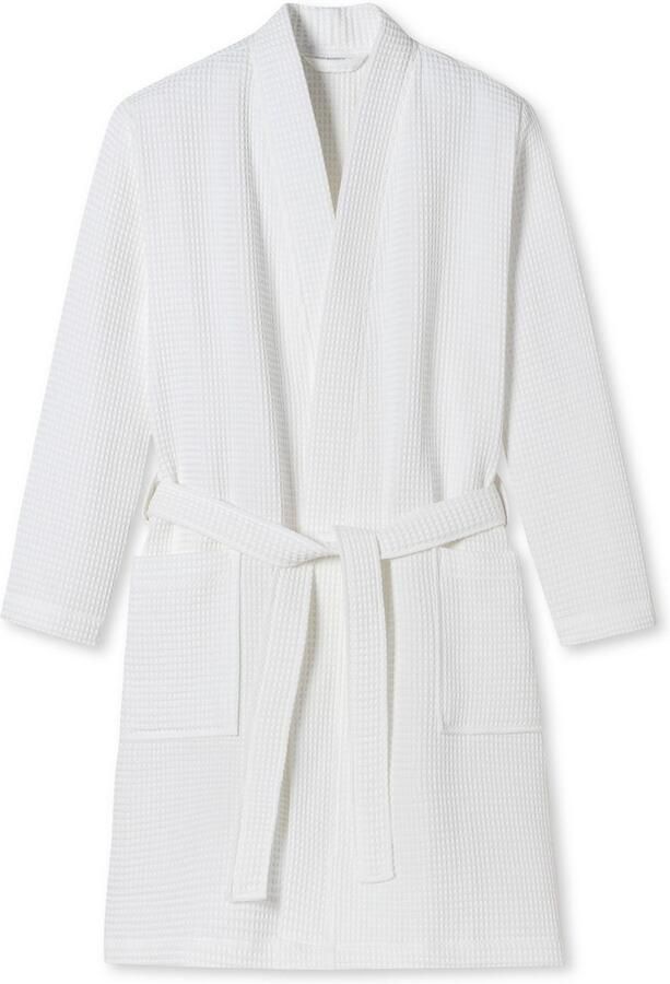 Schiesser Herenbadjas Essentials met strikkoord kimono-snit - Foto 3