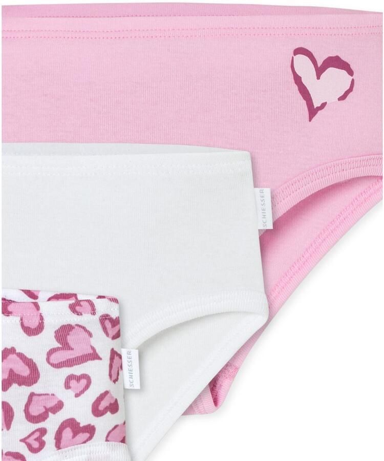 Schiesser Heupslip Fine Rib met schattig patroon (Set van 3)