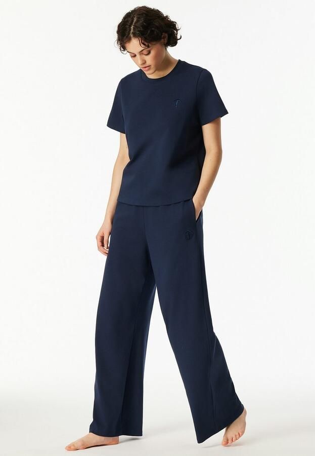 Schiesser Loungebroek 150 YEARS zijdelingse zakken wijde pijp katoen bindkoord - Foto 4