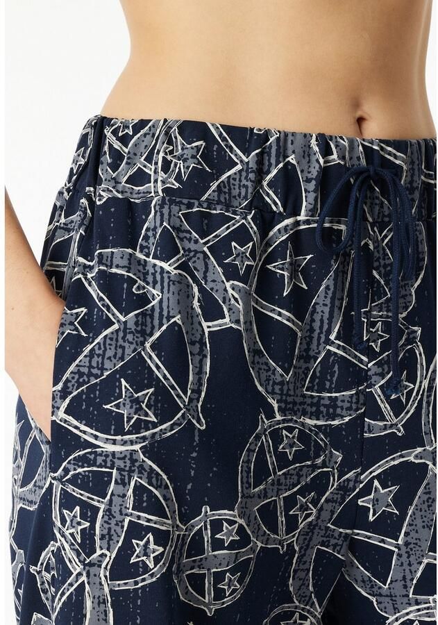 Schiesser Loungebroek 150 YEARS zijdelingse zakken wijde pijp katoen bindkoord