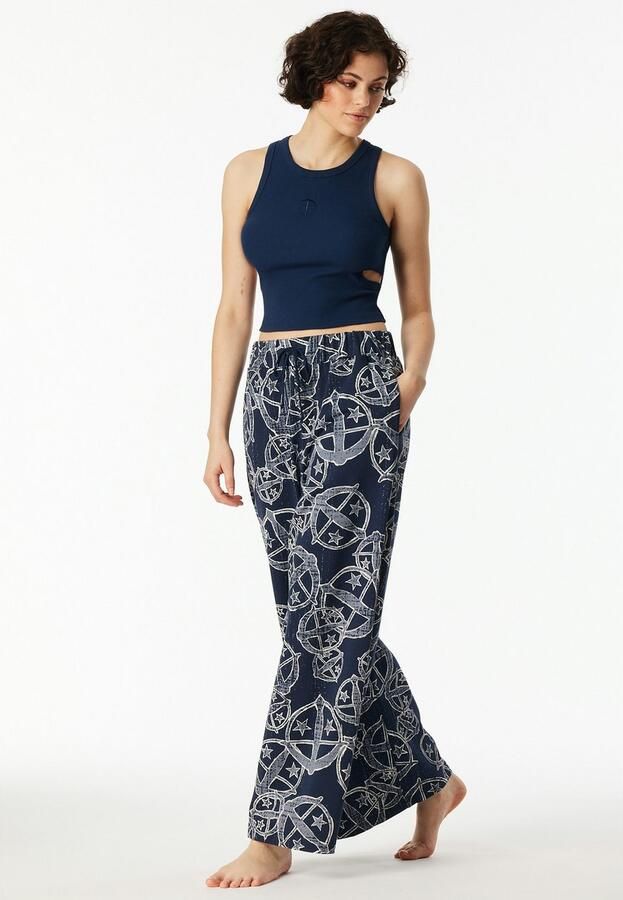 Schiesser Loungebroek 150 YEARS zijdelingse zakken wijde pijp katoen bindkoord - Foto 4