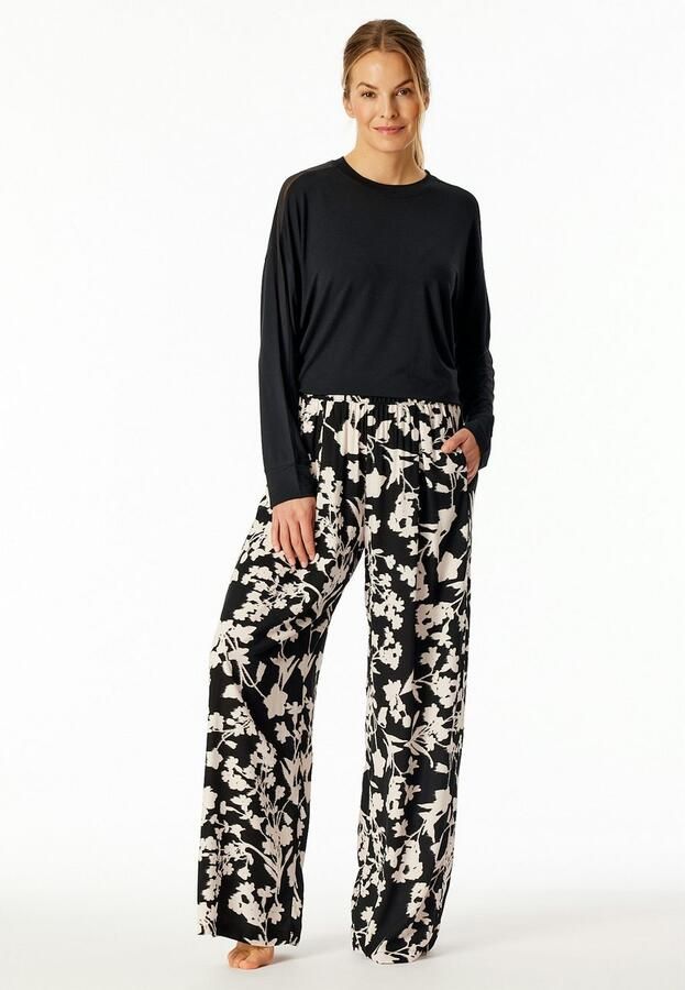 Schiesser Loungebroek Mix + Relax elastische band viscose zijzakken wijde pijp - Foto 4