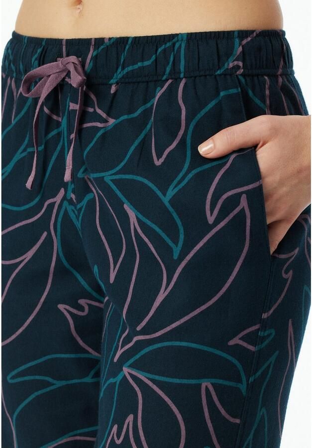 Schiesser Loungebroek Mix+Relax met bloemenprint