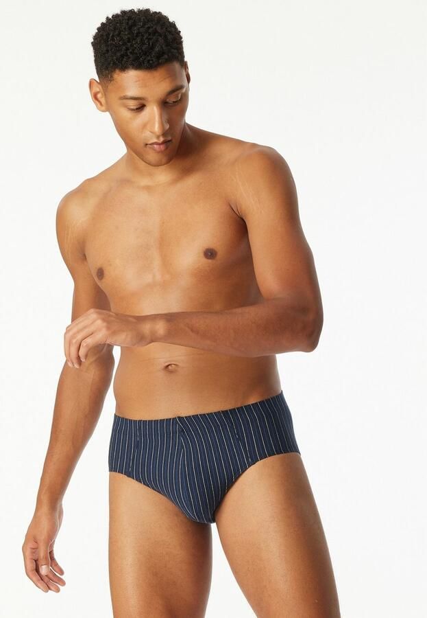 Schiesser Slim fit slip van katoenmix in een set van 3 stuks model 'Supermini' - Foto 3