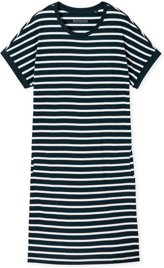 Schiesser Nachthemd Casual Essentials met garen-geverfde strepen en sportieve zakken - Foto 5