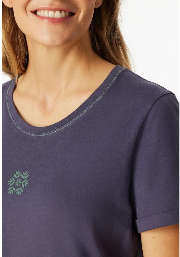 Schiesser Nachthemd Casual Essentials met state t-print katoen korte mouwen ronde hals - Foto 2