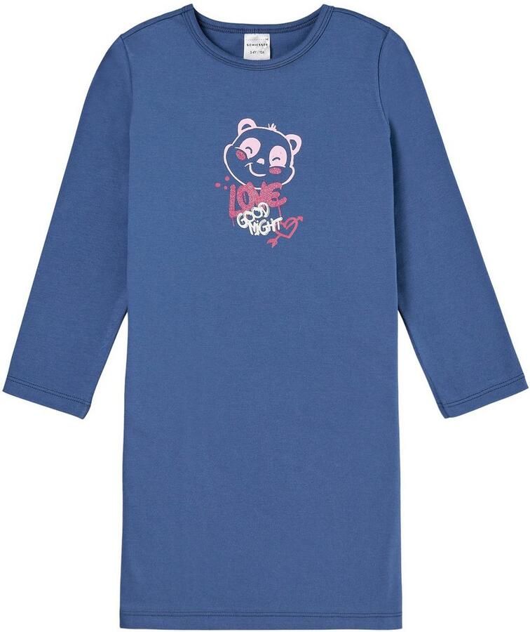 Schiesser Nachthemd Girls World met schattig motief op de borst