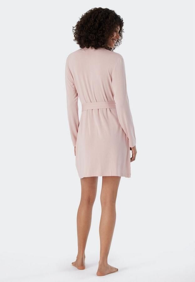 Schiesser Ochtendjas Essentials met kimono-snit met subtiele glans