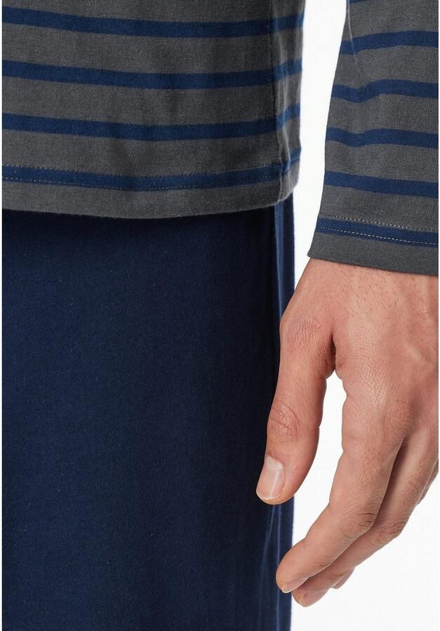 Schiesser Pyjamabovendeel met geribde ronde hals - Foto 2