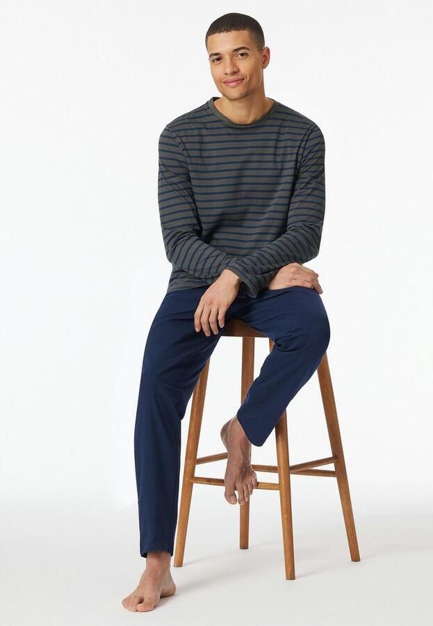 Schiesser Pyjamabovendeel met geribde ronde hals - Foto 4